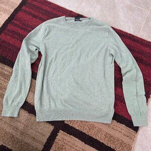 J Crew Harbor Cotton Slim Fit Long Sleeve Men's Sweater Large Green